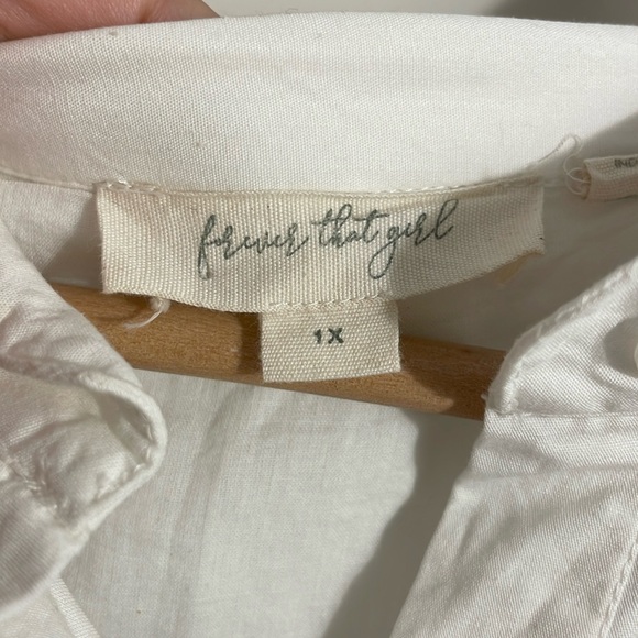 Anthropologie forever that girl puff sleeve shirt dress white & black fl… - Picture 7 of 10